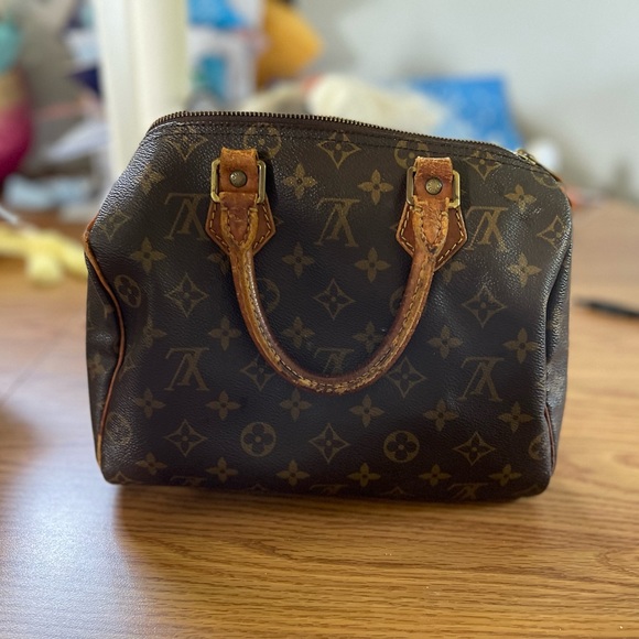 Vintage 1993 authentic Louis Vuitton brown monogram speedy 25 bag - Picture 2 of 16